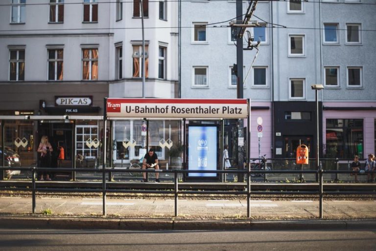 a store on the side of a street with buildings at The Circus Apartments in Berlin 768x512